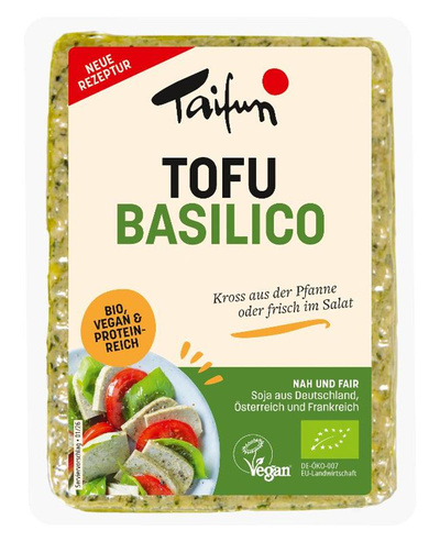 Produktfoto zu Basilikum Tofu 200g