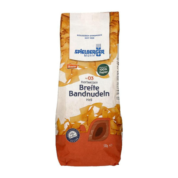 Produktfoto zu Hartweizen Bandnudeln 500g