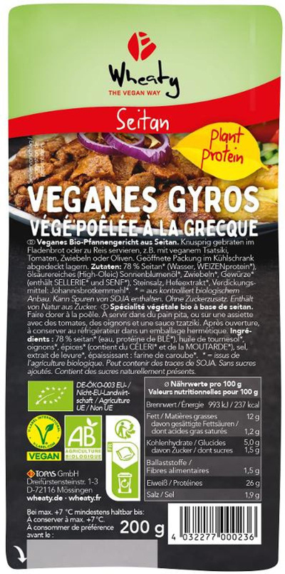 Produktfoto zu Veganes Gyros 200g