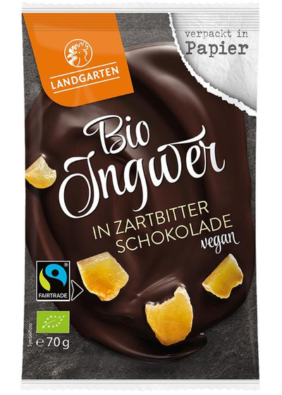 Produktfoto zu Ingwer in Zartbitterschokolade