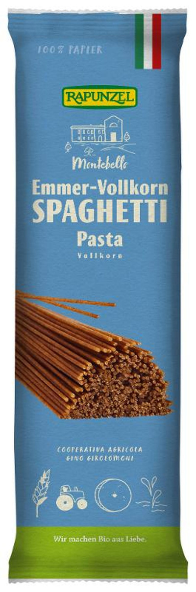 Produktfoto zu Emmer Spaghetti Vollkorn 500g