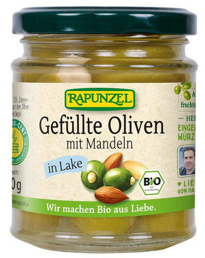 Produktfoto zu Grüne Oliven mit Mandeln 190g