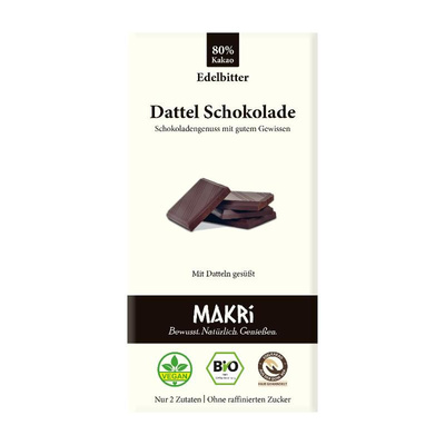 Produktfoto zu Dattel Schokolade Edelbitter