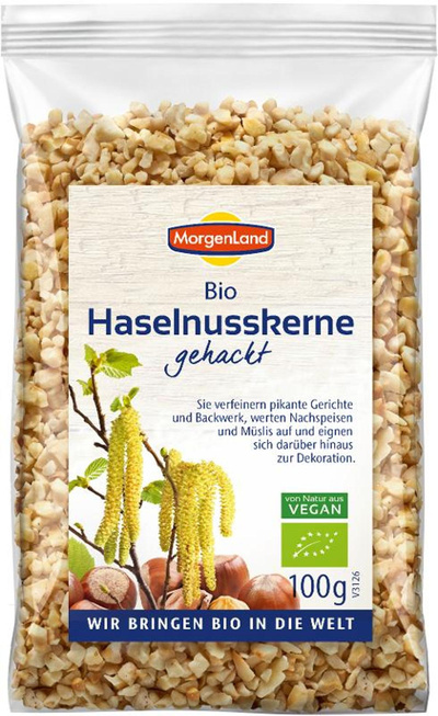 Produktfoto zu Haselnusskerne gehackt,100g