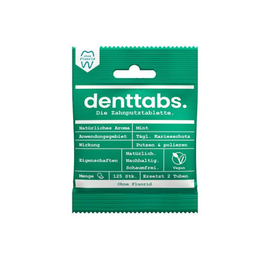 Produktfoto zu fluoridfreie Denttabs Tablette
