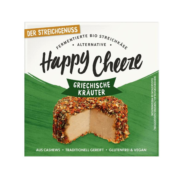 Produktfoto zu streichzarter veganer Käse-Genuss (griechische Kräuter)