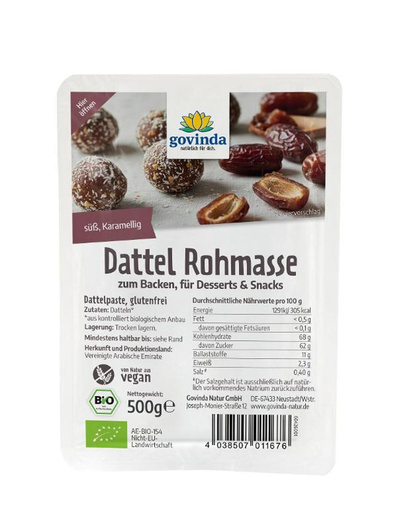 Produktfoto zu Dattel ROHmasse 500g