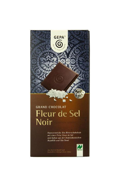 Produktfoto zu Fleur de Sel Zartbitterschoko.