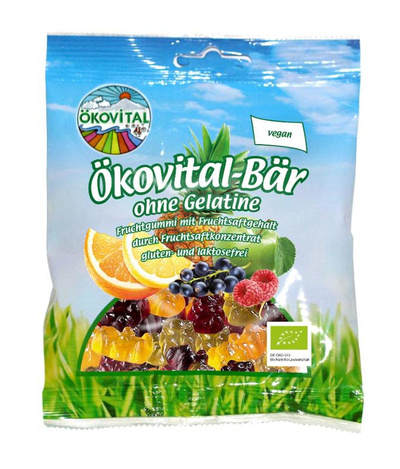 Produktfoto zu Ökovital Bär ohne Gelatine, veganer Gummibär mit festem Biß und intensiver Fruchtnote