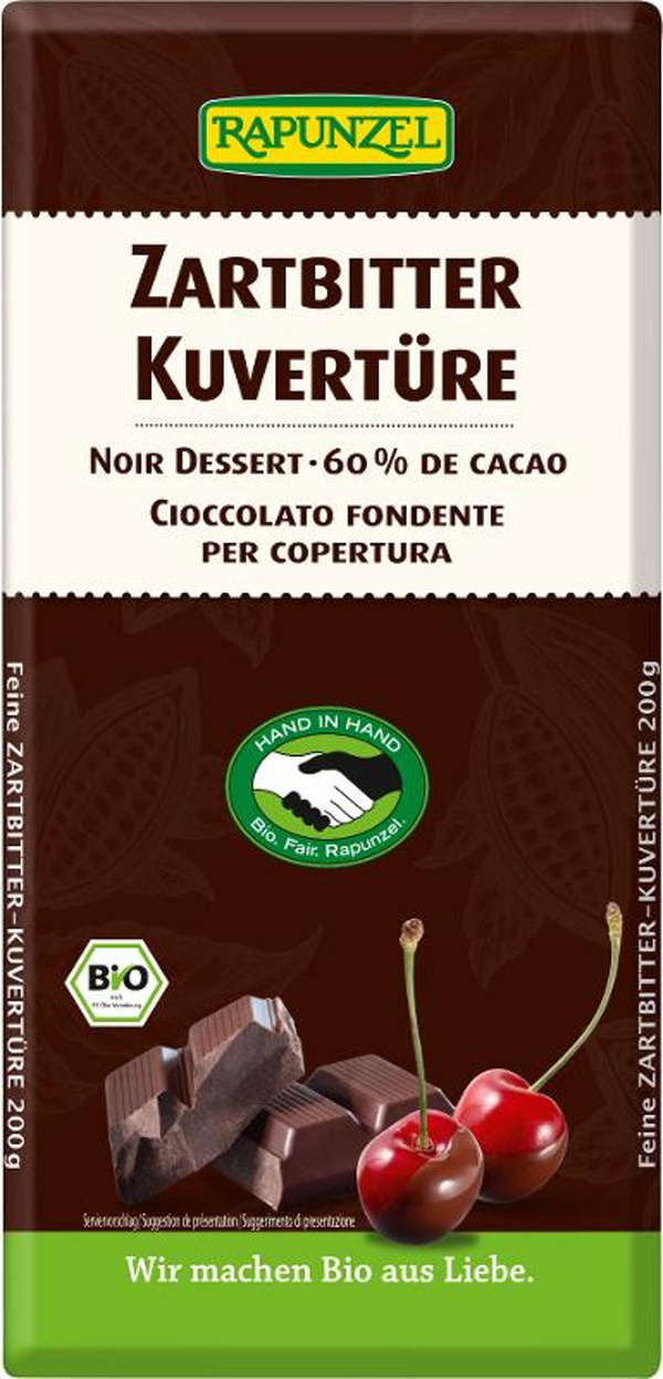 Produktfoto zu Kuvertüre (Zartbitter), 200g