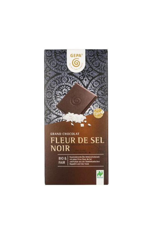 Produktfoto zu Fleur de Sel Zartbitterschoko.