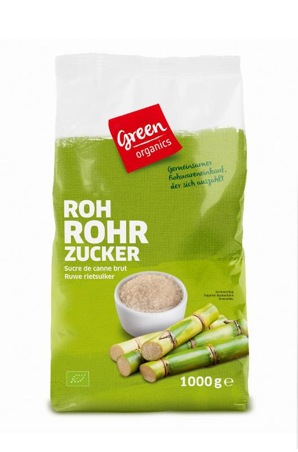 Produktfoto zu GREEN Rohrzucker 1kg