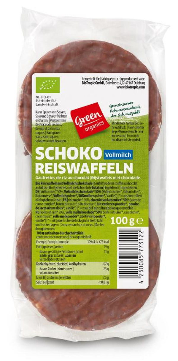 Produktfoto zu GREEN SCHOKO Reiswaffel