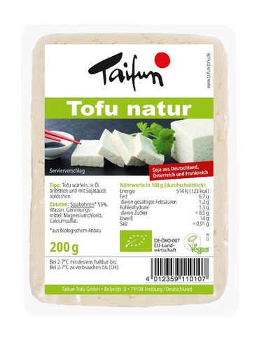 Produktfoto zu Tofu Natur 200g