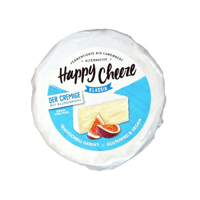 Produktfoto zu 150g _ Camembert-Alternative mit fermentiertem Blumenkohl, auf Basis von pflanzlichem Öl und Stärke.