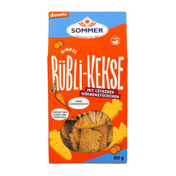 Produktfoto zu Dinkel Rübli Kekse vegan 150g