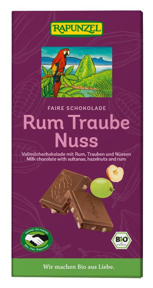 Produktfoto zu Rum-Trauben-Nuss-Schokol. 100g