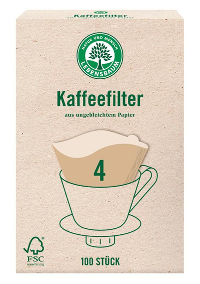 Produktfoto zu Papier-Kaffeefilter Gr.4, 100