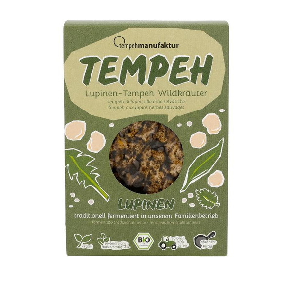 Produktfoto zu Lupinen Tempeh "Wildkräuter"