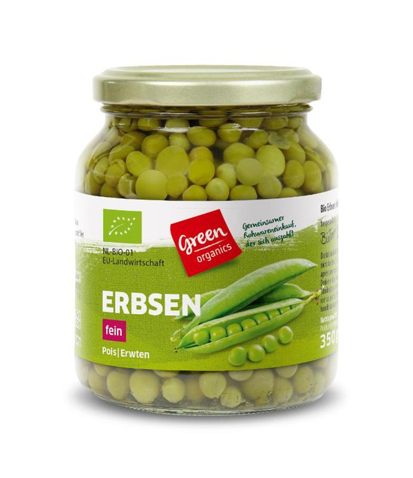 Produktfoto zu GREEN Erbsen, fein 350g