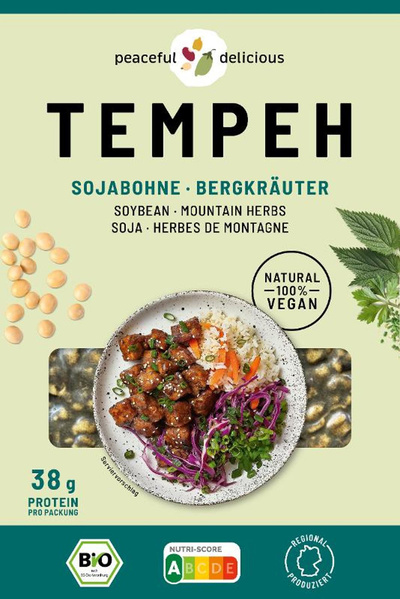Produktfoto zu Tempeh "SOJA-Bergkräuter" 200g