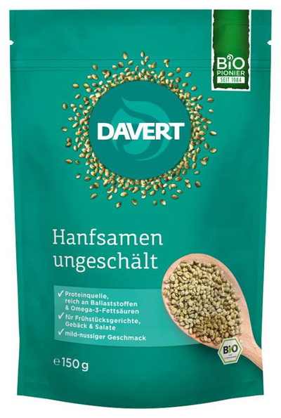 Produktfoto zu ungeschälte Hanfsamen 150g