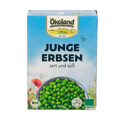 Produktfoto zu Ökoland TK Junge Erbsen 300g