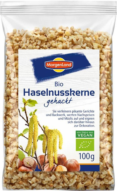 Produktfoto zu Haselnusskerne gehackt,100g