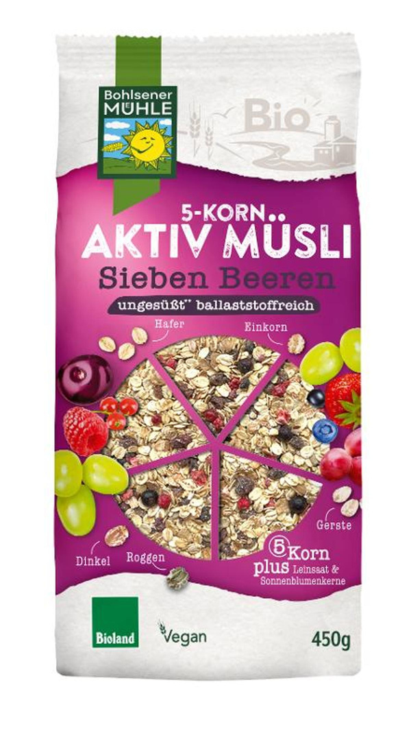 Produktfoto zu 5 Korn Aktiv Müsli "Beeren"