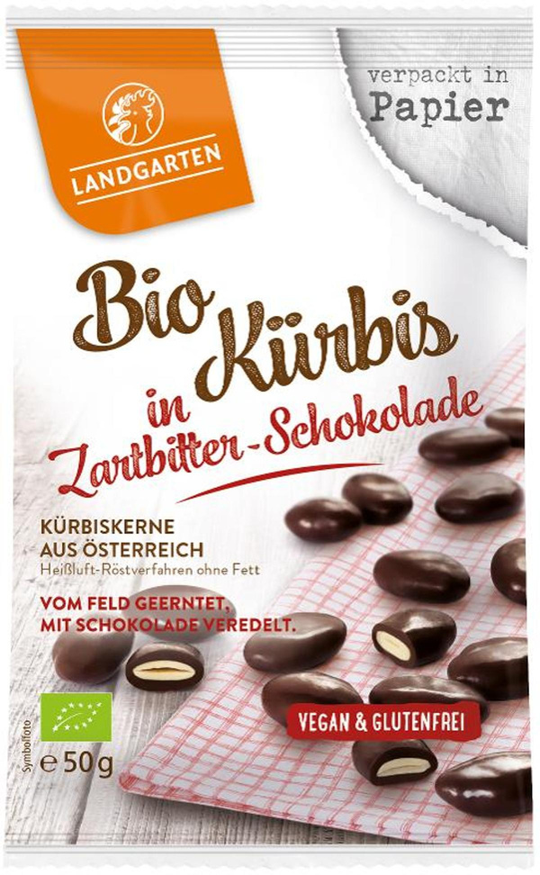 Produktfoto zu Kürbiskerne in Zartbitter 50g