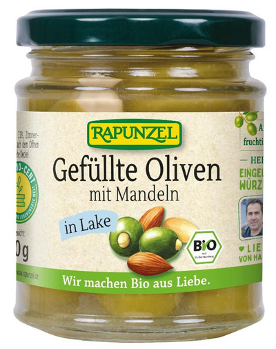 Produktfoto zu Grüne Oliven mit Mandeln 190g