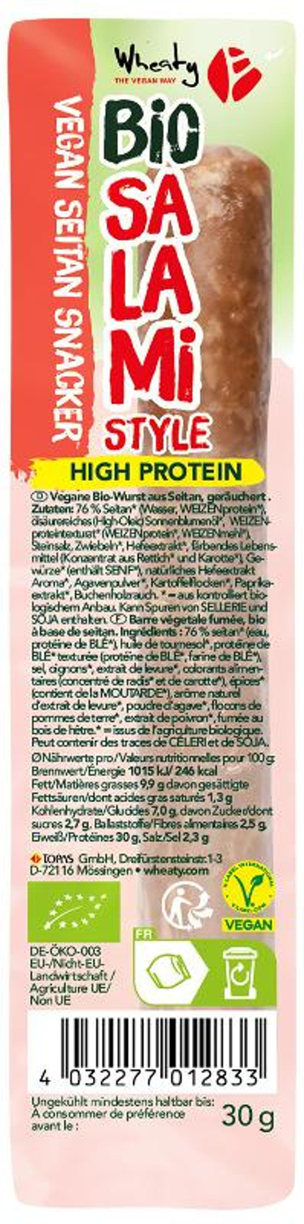 Produktfoto zu Salami Snack vegan 30g