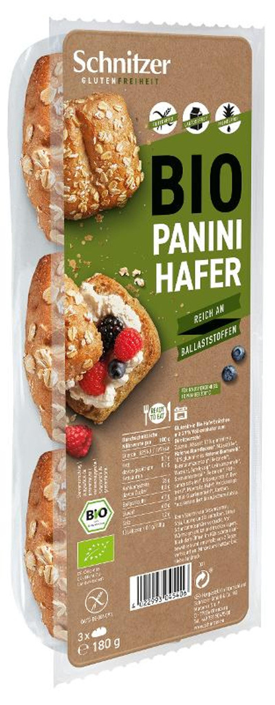 Produktfoto zu Panini Hafer 3x60g