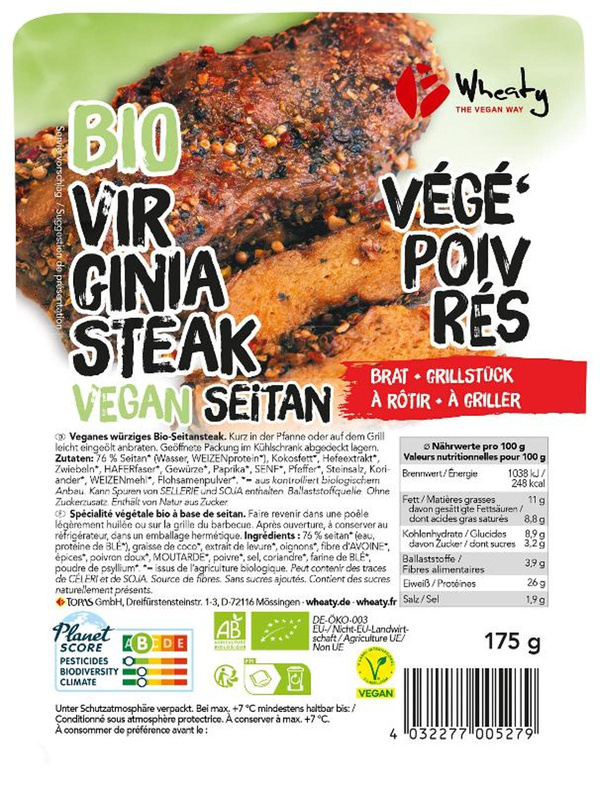 Produktfoto zu Virginiasteak, vegan 175g