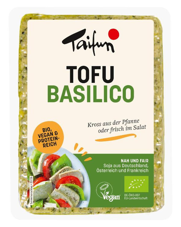 Produktfoto zu Basilikum Tofu 200g
