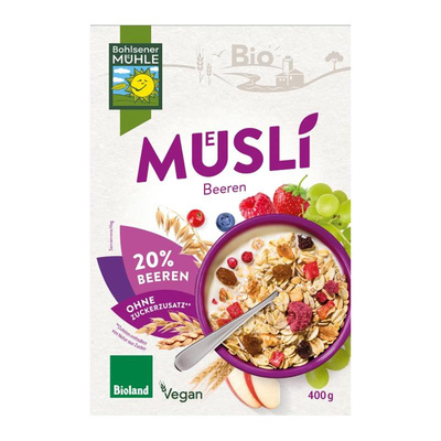 Produktfoto zu Beeren Müsli mit 20% getrockneten Beeren