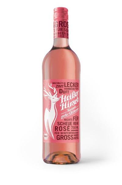 Produktfoto zu Rosé Heißer Hirsch Glühwein