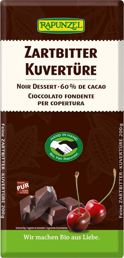Produktfoto zu Kuvertüre (Zartbitter), 200g